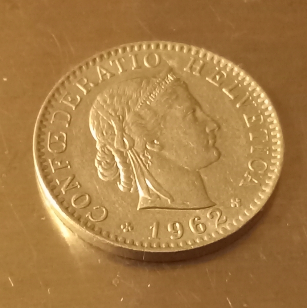 Switzerland 20 Rappen Coin - Picture 5 of 5